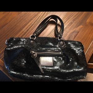 Black sequin Coach purse